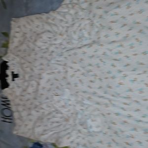 New, Ann Taylor, Leafed Ruffle Button Top